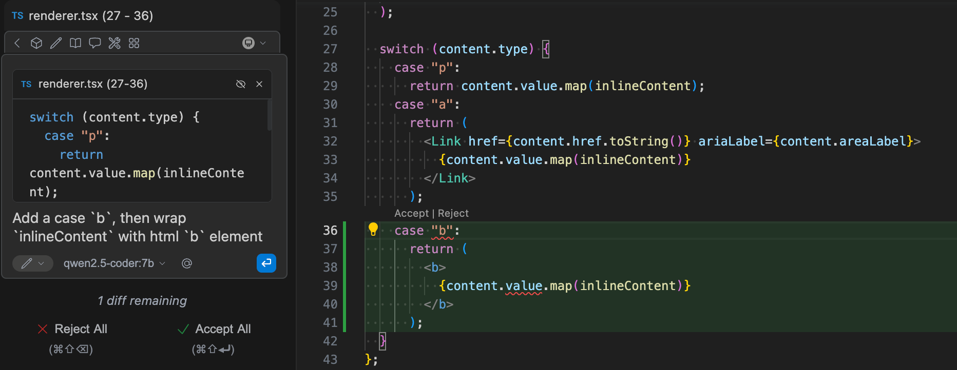 Qwen 2.5 coder の回答